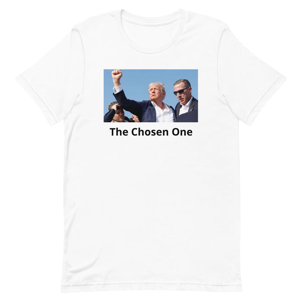 Unisex 'The Chosen One Trump' T shirt White