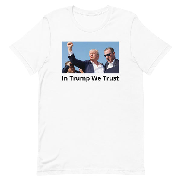 Unisex 'In Trump We Trust' T shirt White