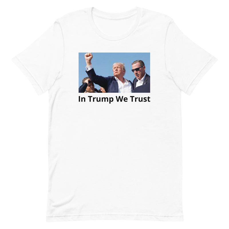 Unisex 'In Trump We Trust' T shirt White